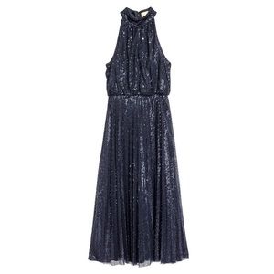H&M Navy Maxi Sequin Dress